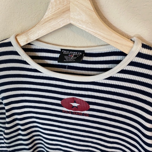 Polo Jeans Knit Long Sleeve Graphic Tee S - Picture 2 of 3